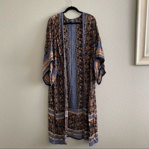 Floral Maxi Kimono Duster